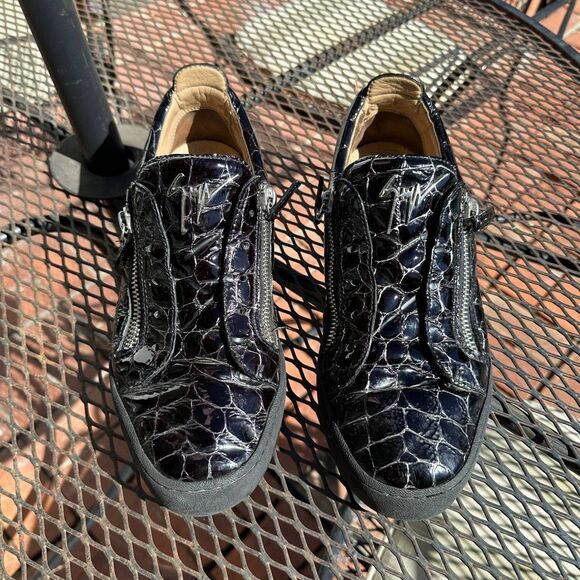 Giuseppe Zanotti - Black - Crocodile - Zippers - Size 9 - Men - Picture 1 of 4